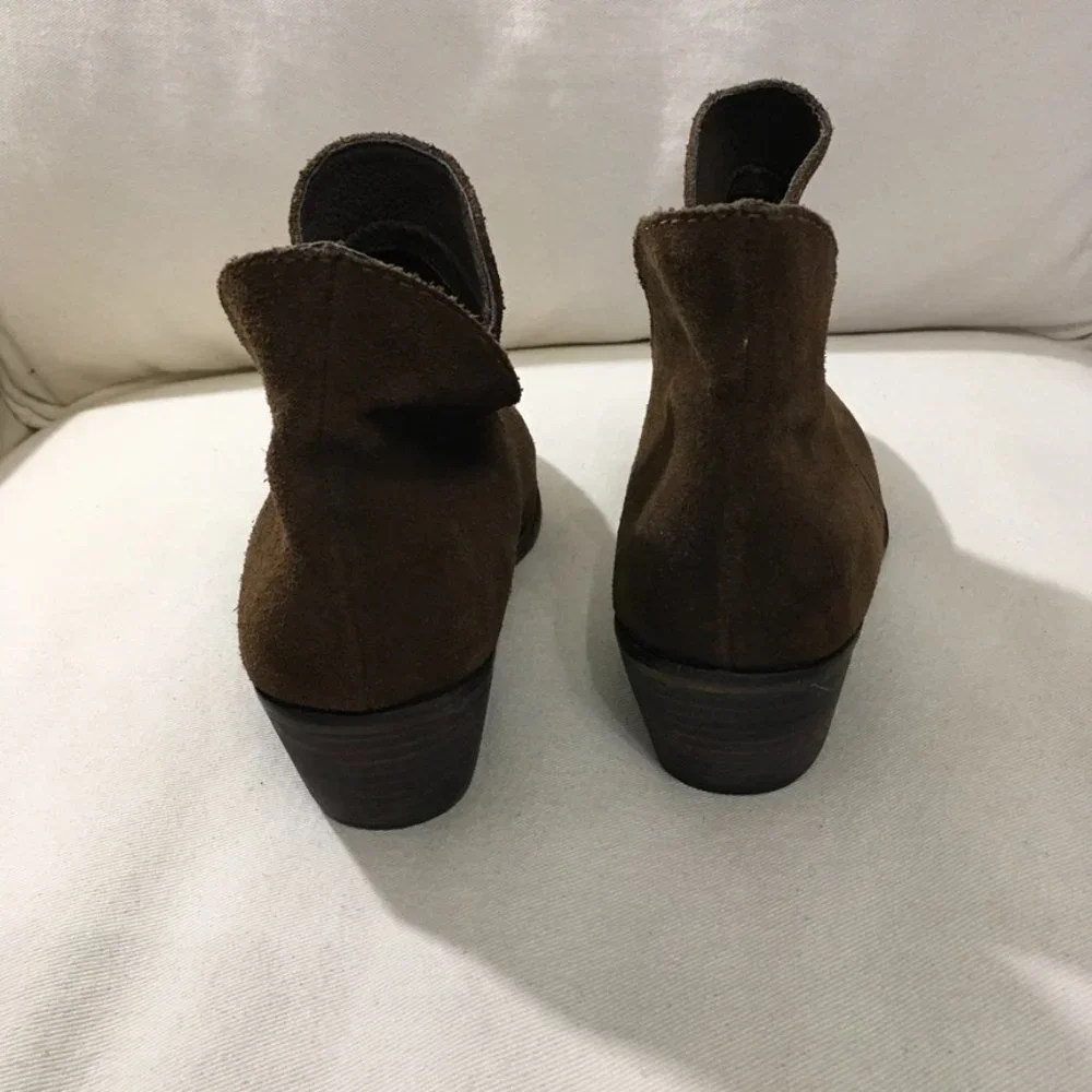 Adam Tucker Brown Suede Ankle Boots Sz 9 - Picture 3 of 7